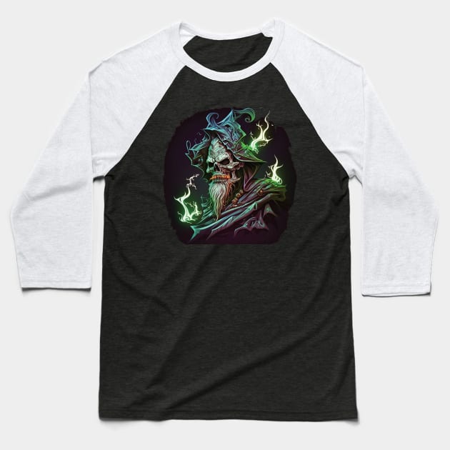 necromancer Baseball T-Shirt by Trontee